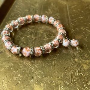 Murano glass bracelet and earrings